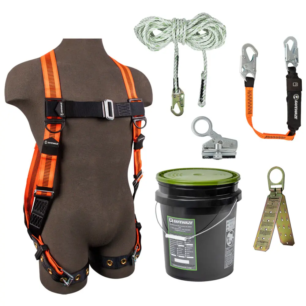 V-Line Bucket Roof Kit: Fs99185-E Harness, Fs700-50 Vll, Fs1118-Dc Grab, Fs88560-E3 Lanyard, Fs870 Anchor 1