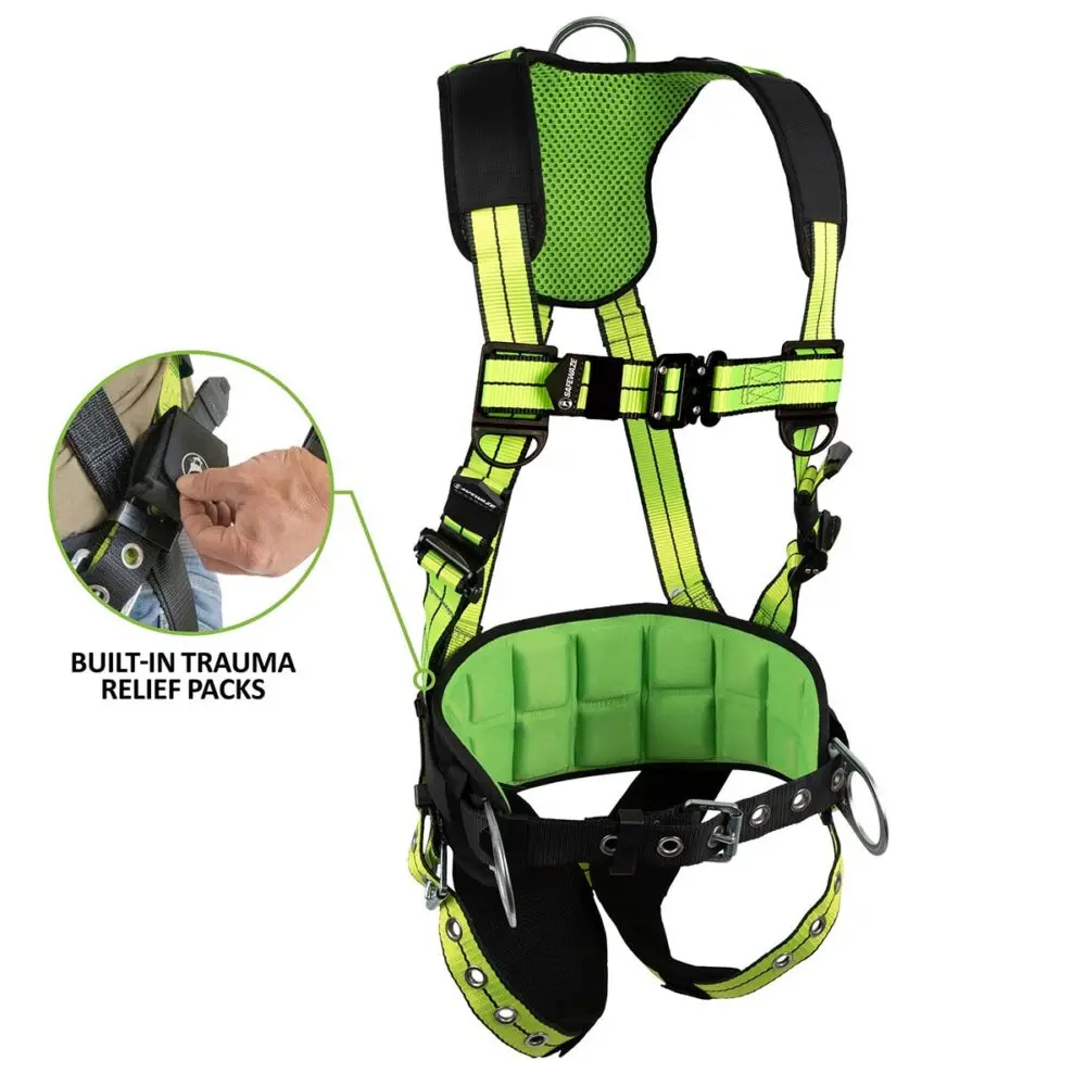 Pro+ Construction Harness: 3D, Qc Chest, Tb Legs, Trauma Relief 1
