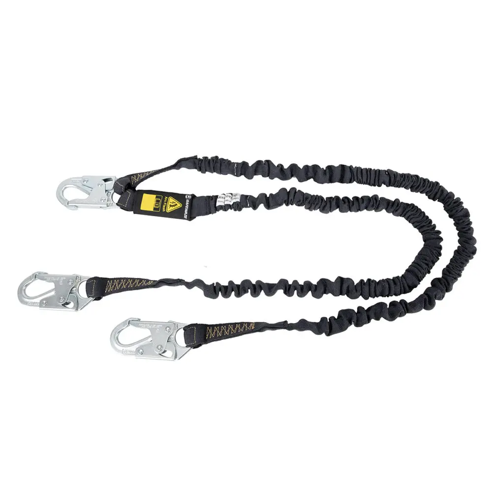 Arc Flash 6′ Internal Energy Absorbing Lanyard: Aramid, Dual Leg, Snap Hooks 1