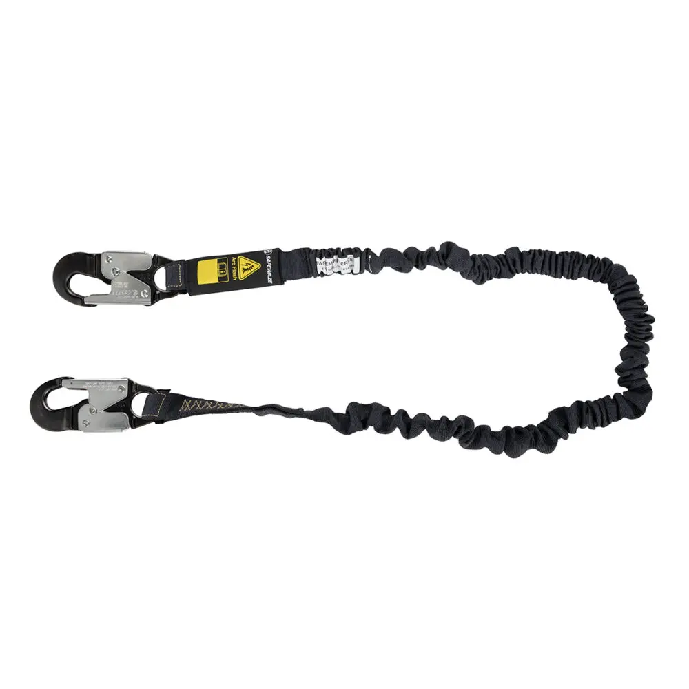 Arc Flash 6′ Internal Energy Absorbing Lanyard: Aramid, Alu Snap Hook 1