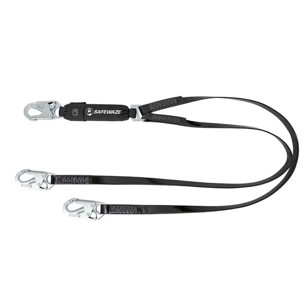 Pro-Shield 6′ Energy Absorbing Lanyard: Dual Leg, Snap Hooks 1