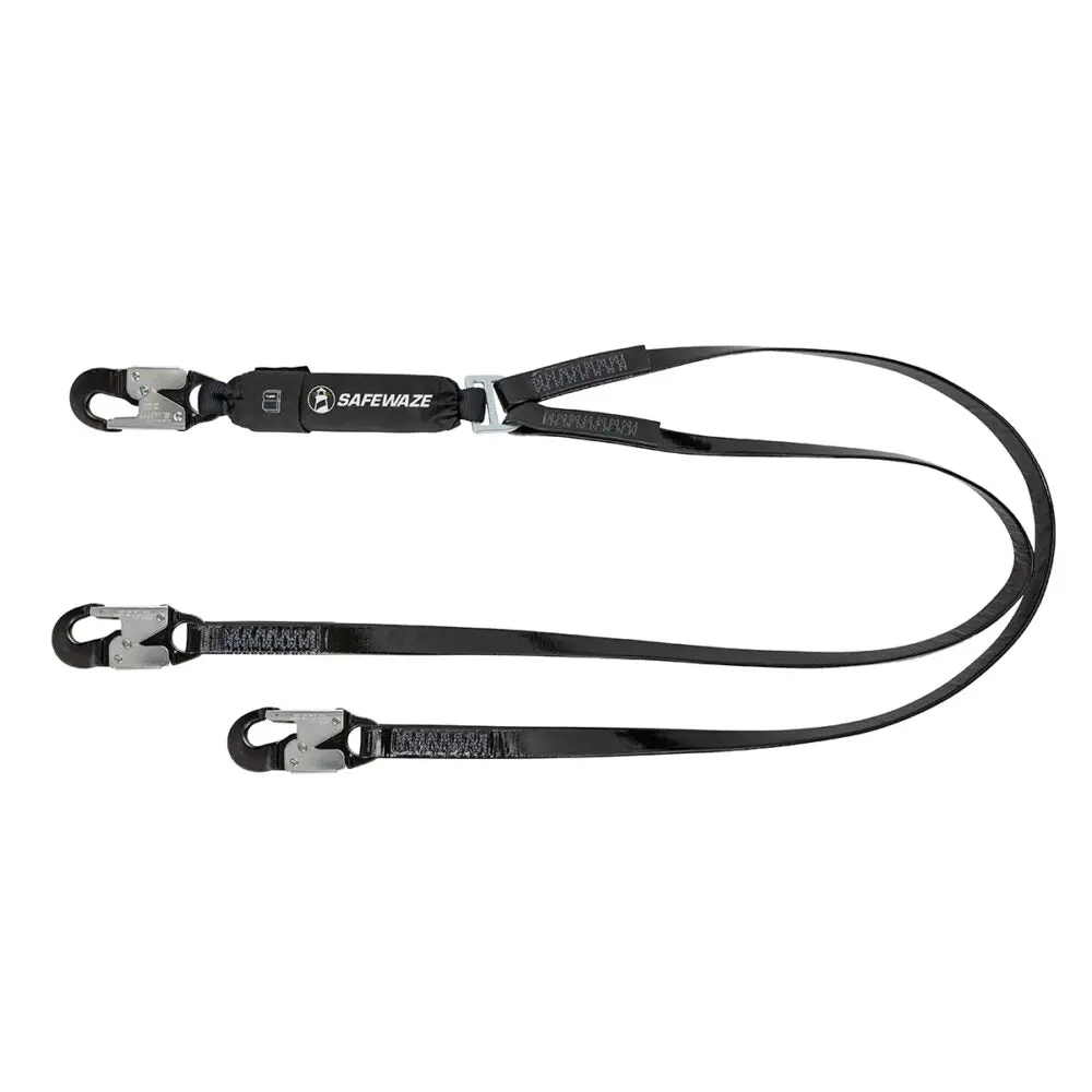 Pro-Shield 6′ Energy Absorbing Lanyard: Dual Leg, Alu Snap Hooks 1