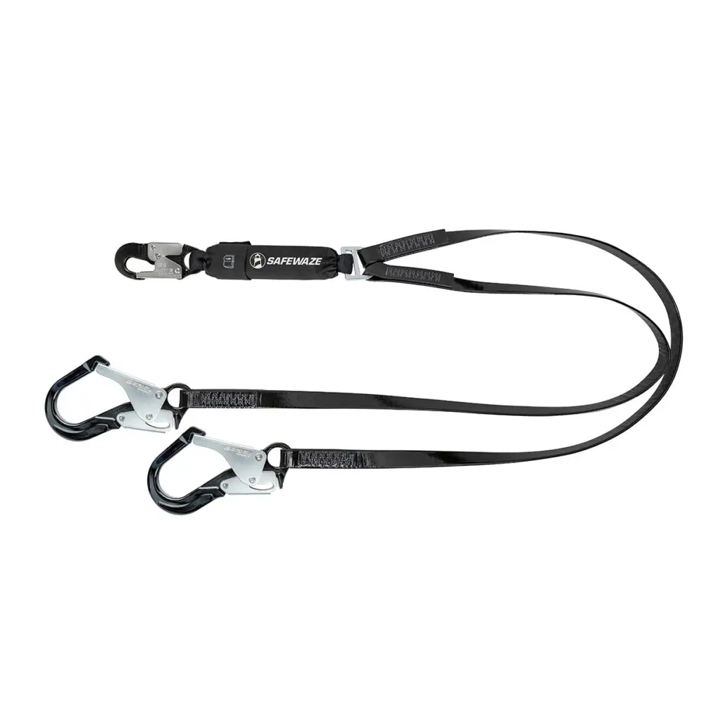 Pro-Shield 6′ Energy Absorbing Lanyard: Dual Leg, Alu Rebar Hooks 1