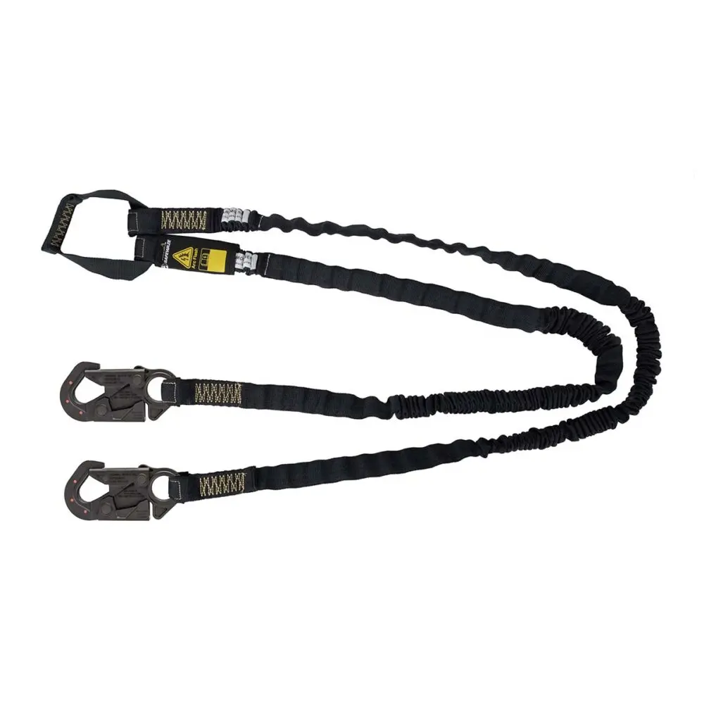 Arc Flash 6′ Internal Energy Absorbing Lanyard: Aramid, Dual Leg, Soft Loop, Dielectric Snap Hook 1