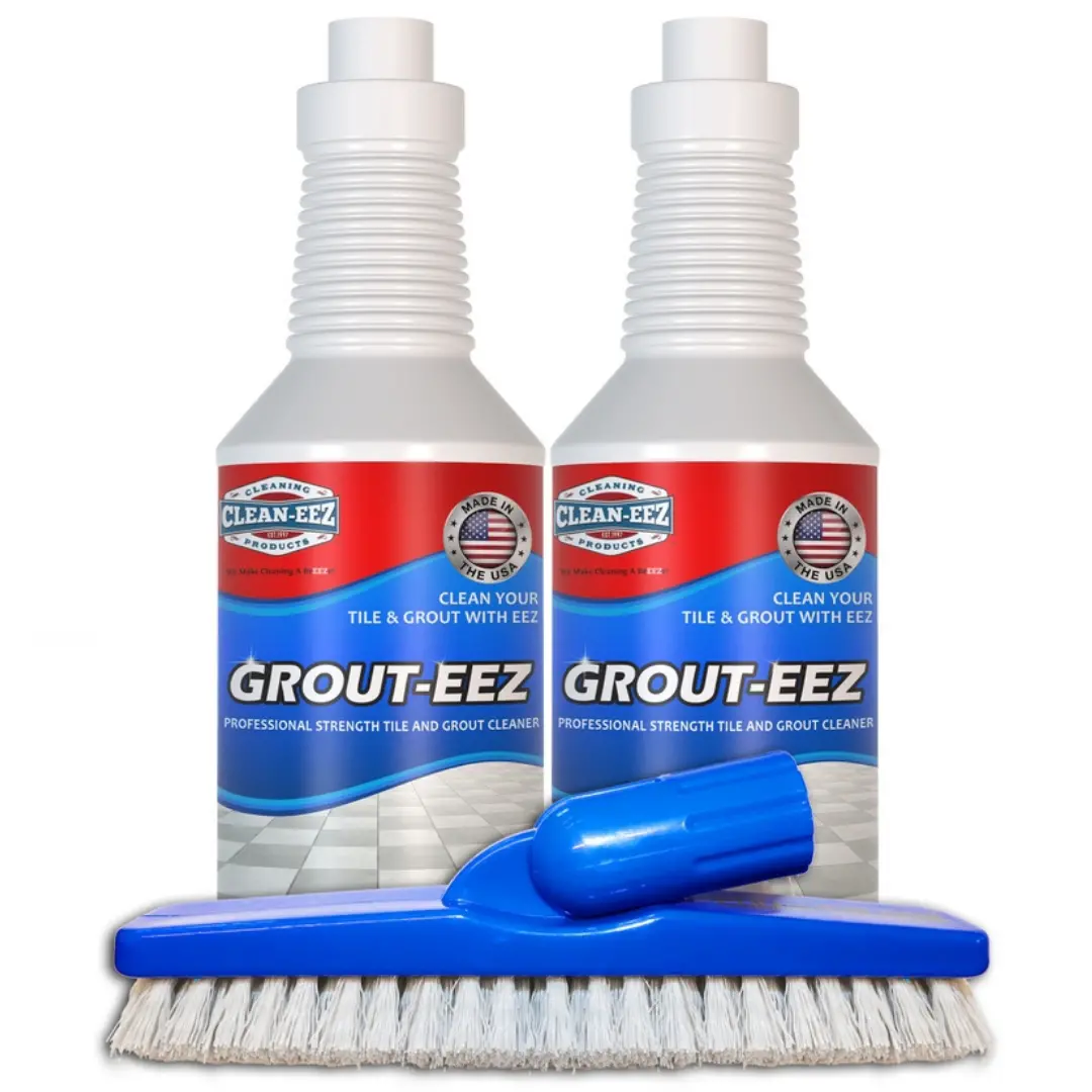 Grout-Eez 2 Bottle Kit With Free Stand Up Grout Brush 32Oz 1