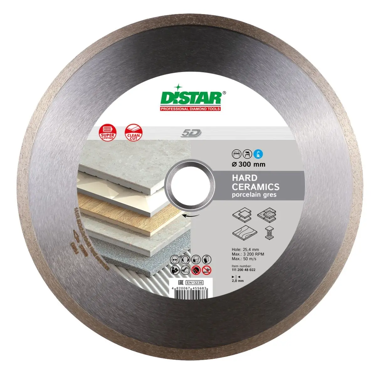 Diamond Cutting Blade 1A1r Hard Ceramics 12" 1