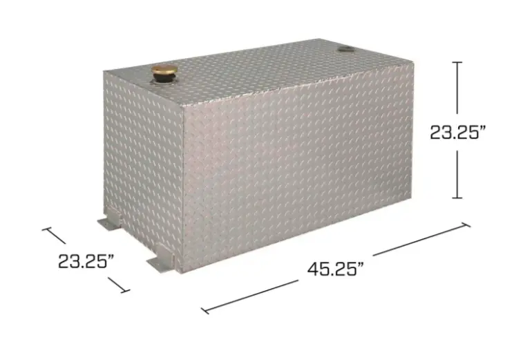 100 Gallon Rectangular Aluminum Liquid Transfer Tank For Trucks 2