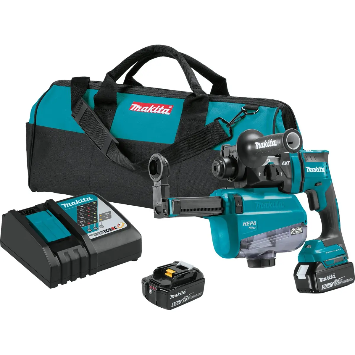 18V Lxt® Lithium‑Ion Brushless Cordless 11/16" Avt® Rotary Hammer, Accepts Sds‑Plus Bits, Aws® Capable 1