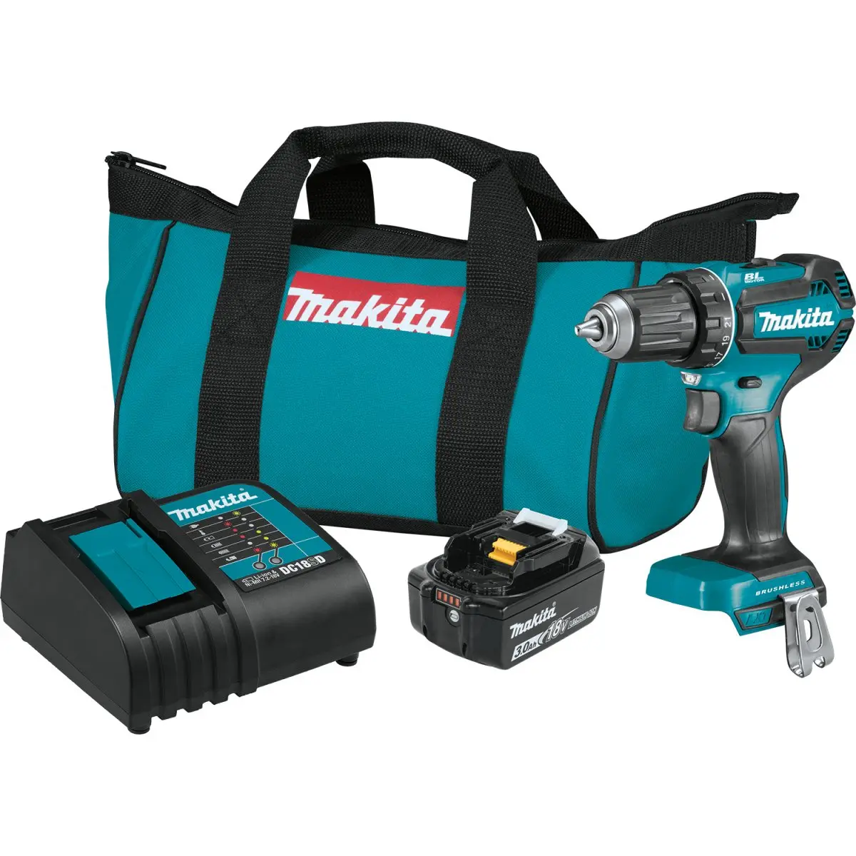 18V Lxt® Lithium‑Ion Brushless Cordless 1/2" Driver‑Drill (3.0Ah) 1
