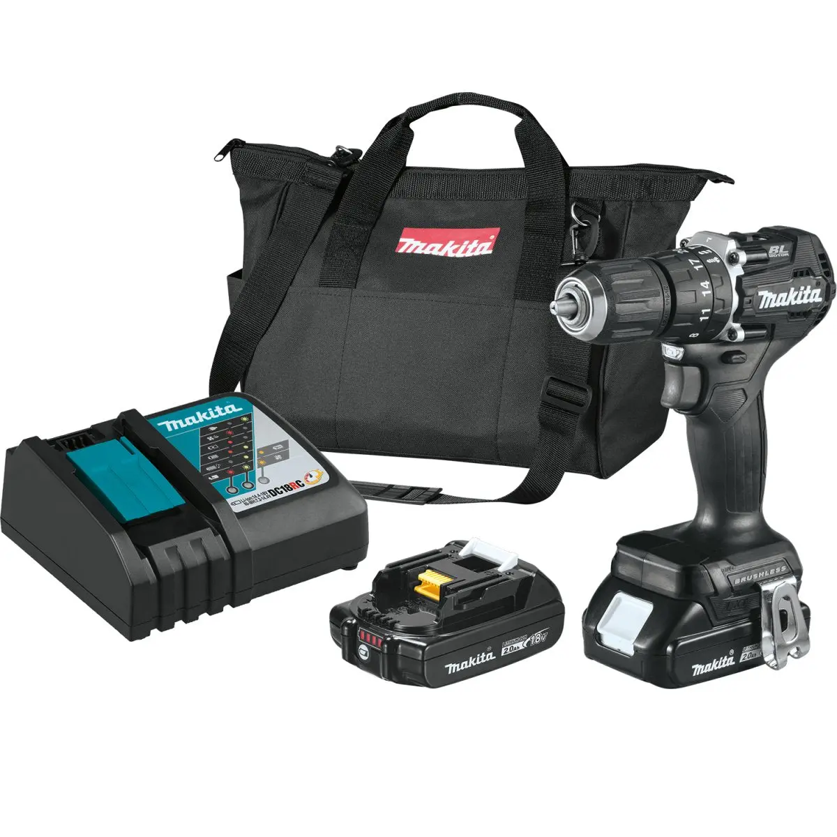 18V Lxt® Lithium‑Ion Sub‑Compact Brushless Cordless 1/2" Hammer Driver‑Drill (2.0Ah) 1