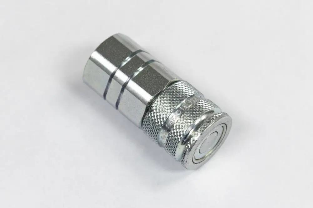Coupler, Female Flat Face, 3/8" Body, #8 Oring 1