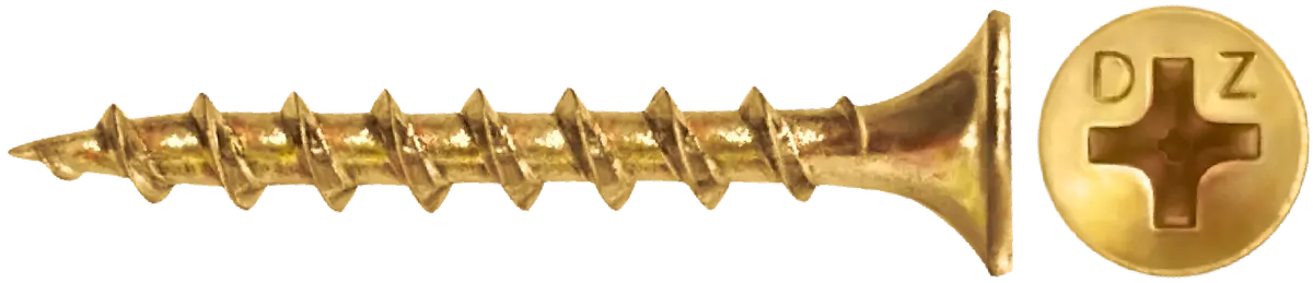 Drywall Screws - Phillips Bugle Coarse (Yellow Zinc) - #6 , #8, #10 1