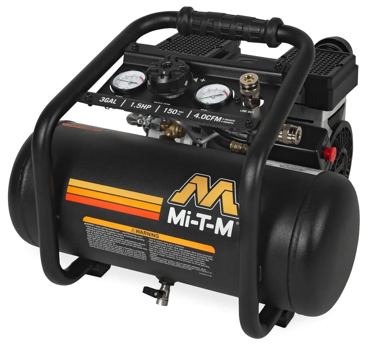 3-Gallon Single Stage Electric Air Compressor - Am1-He15-03Qm 1