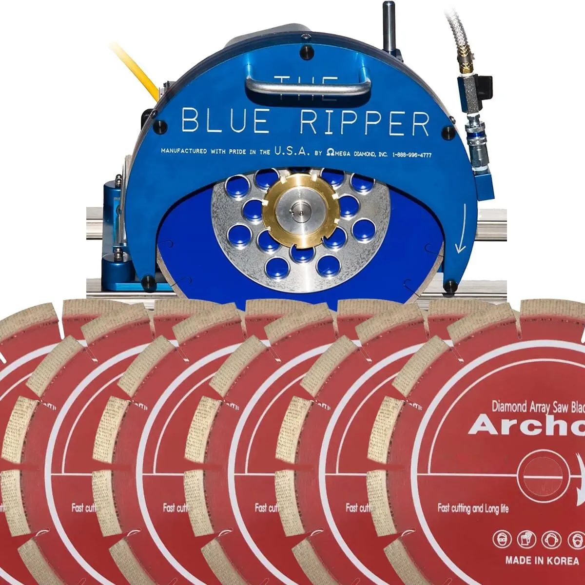 3 Hp Blue Ripper Rail Saw Package Sale | Saw And Diamond Blades 1