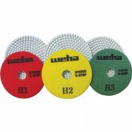 3" Weha 3 Step Hybrid Diamond Polishing Pad Set Of 3 1