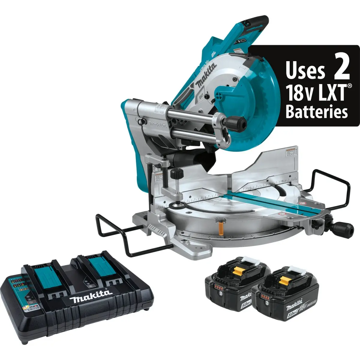 36V (18V X2) Lxt® Brushless 10" Dual‑Bevel Sliding Compound Miter Saw, Aws® And Laser 1