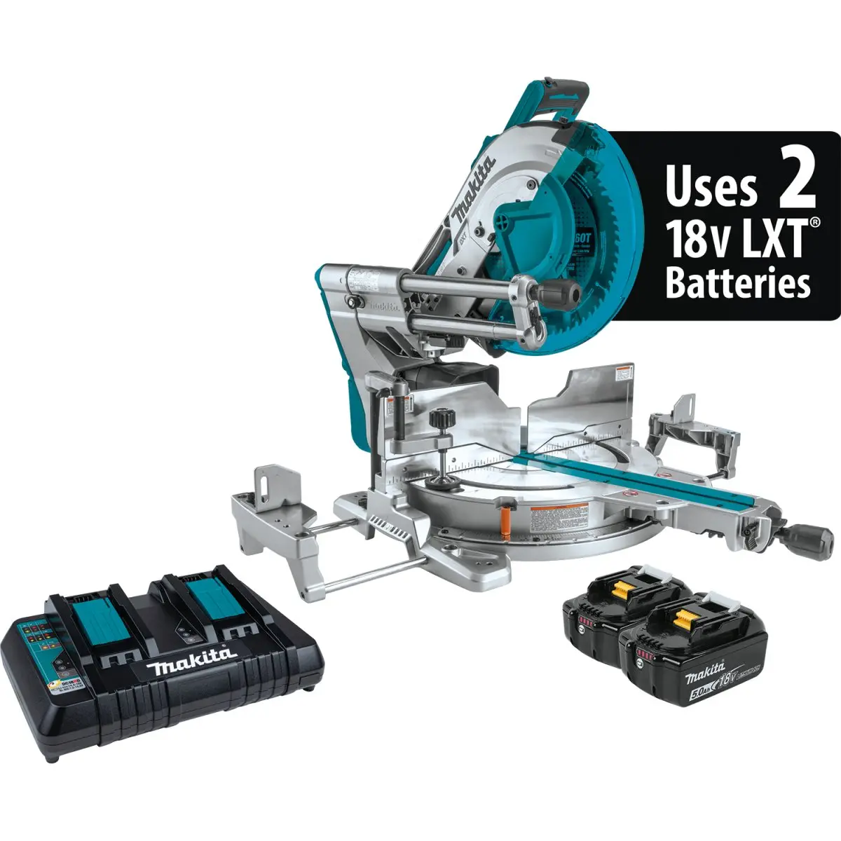 36V (18V X2) Lxt® Brushless 12" Dual‑Bevel Sliding Compound Miter Saw, Aws® Capable And Laser 1