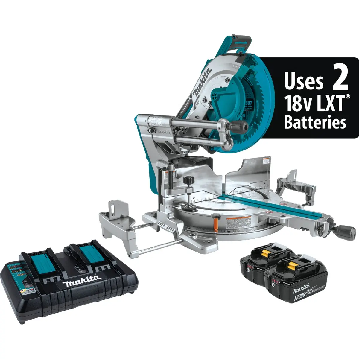 36V (18V X2) Lxt® Brushless 12" Dual‑Bevel Sliding Compound Miter Saw With Laser 1