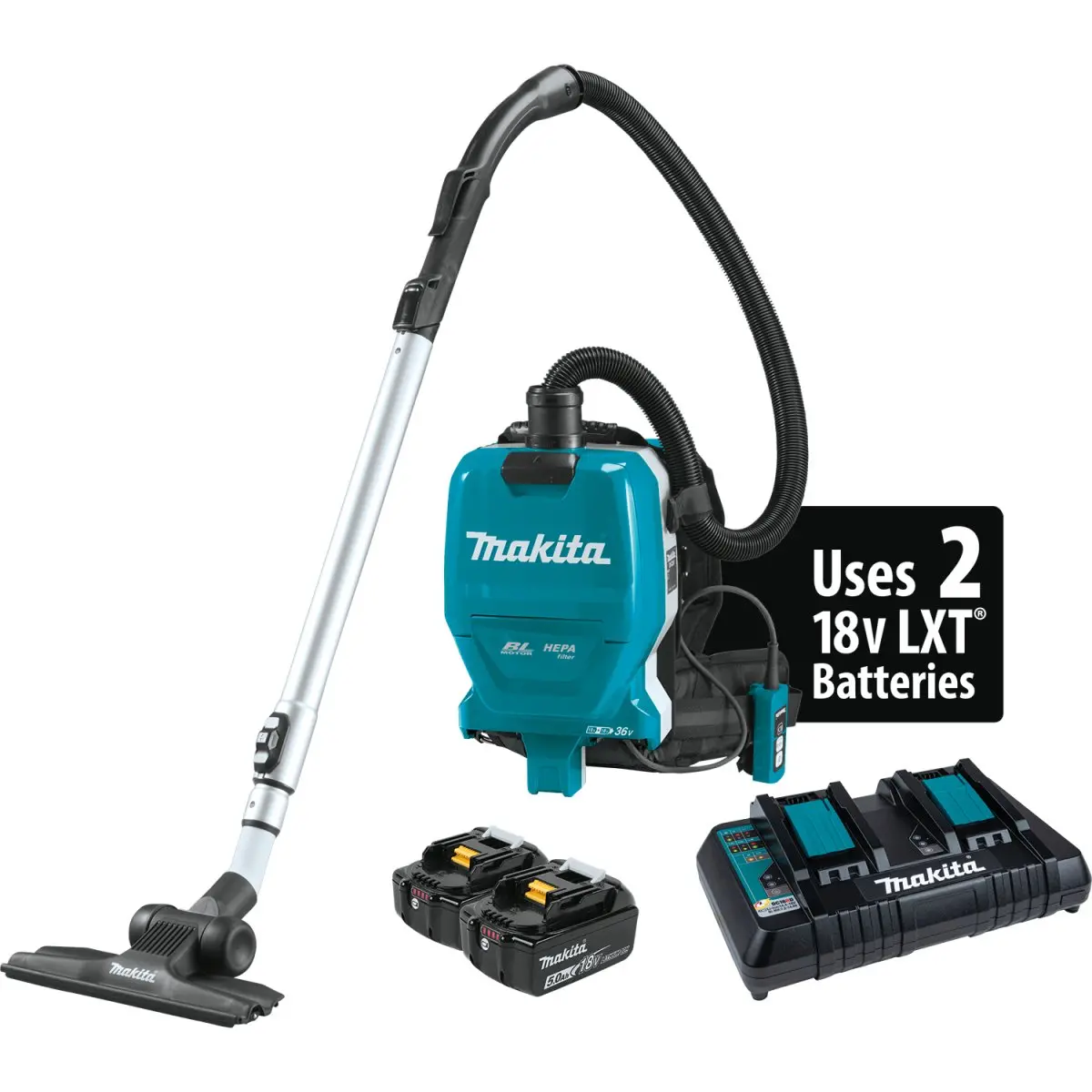 36V (18V X2) Lxt® Brushless 1/2 Gallon Hepa Filter Backpack Dry Vacuum 1
