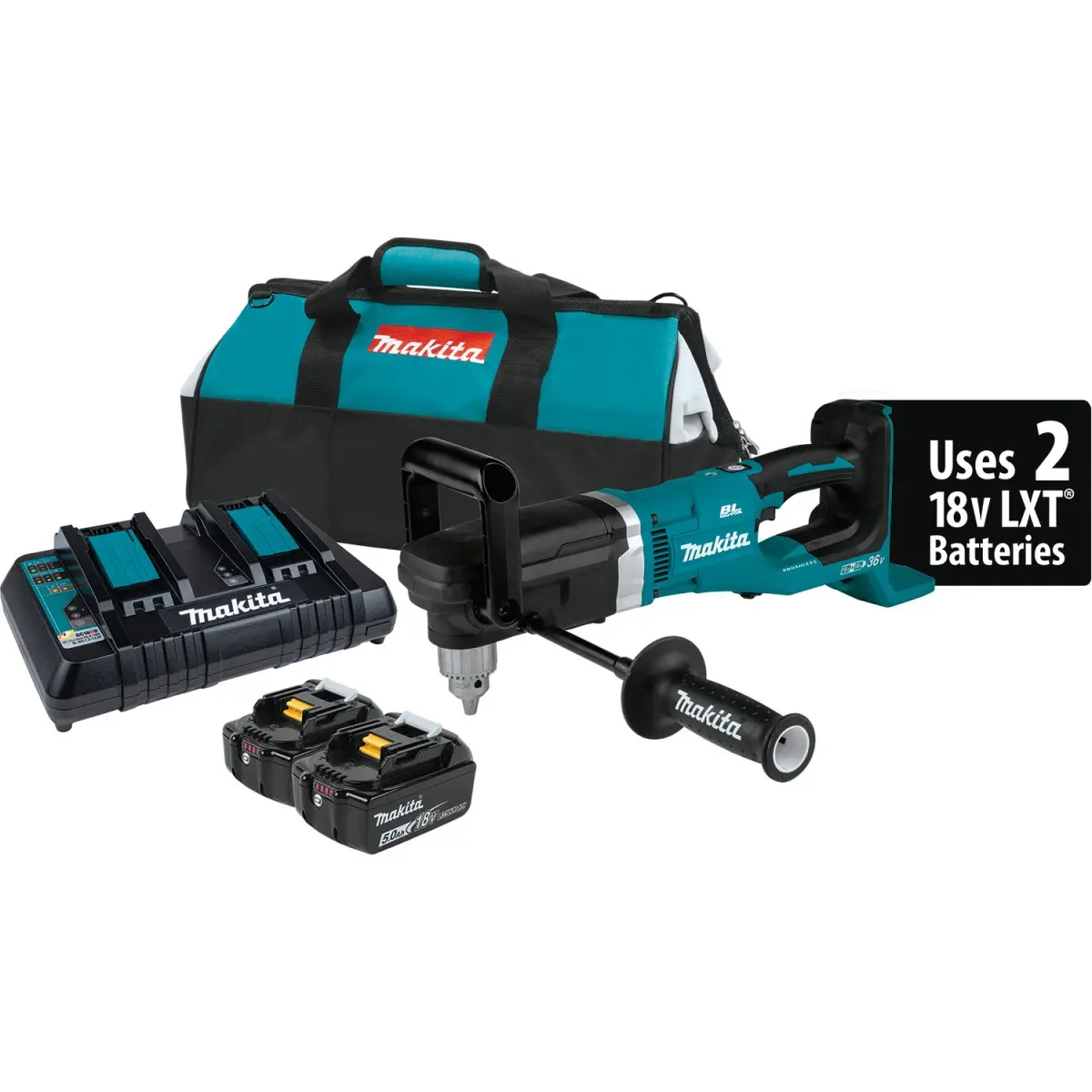 36V (18V X2) Lxt® Brushless 1/2" Right Angle Drill (5.0Ah) 1
