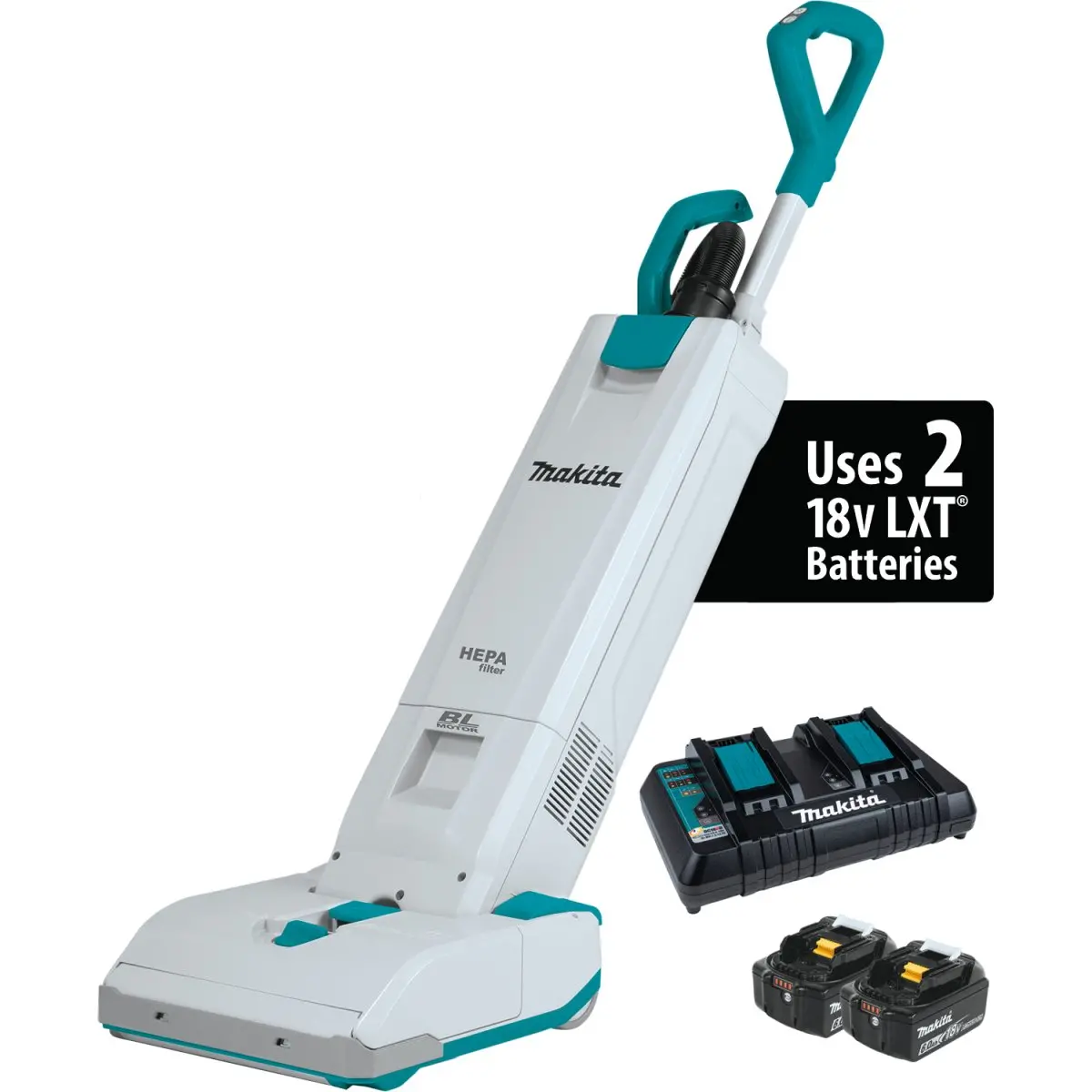 36V (18V X2) Lxt® Brushless 1.3 Gallon Hepa Filter 12” Upright Vacuum 1