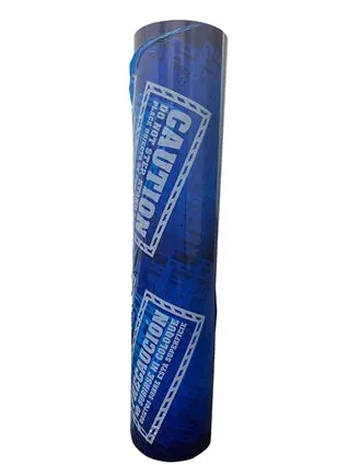 Blue Countertop Protective Film - Caution Marked 1