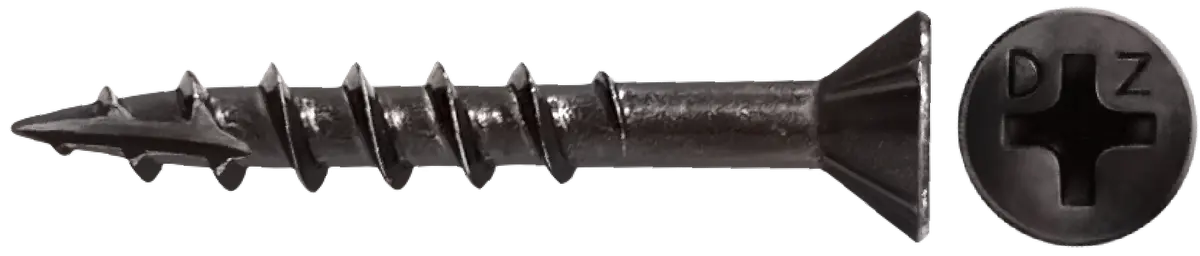 Lok Wood Screws- Phillips Flat With Nibs Coarse Type 17 (Lubricized) 1