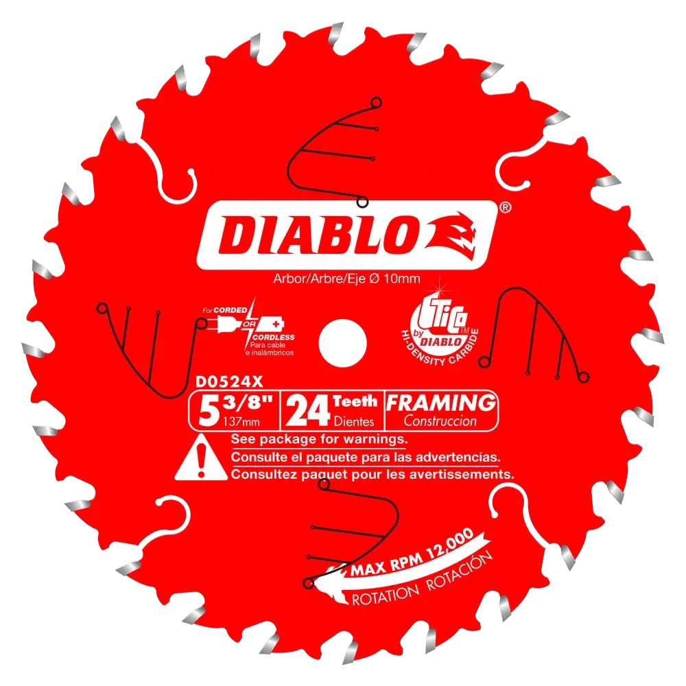5-3/8 In. X 24 Tooth Framing Trim Saw Blade - 18 Per Order 1