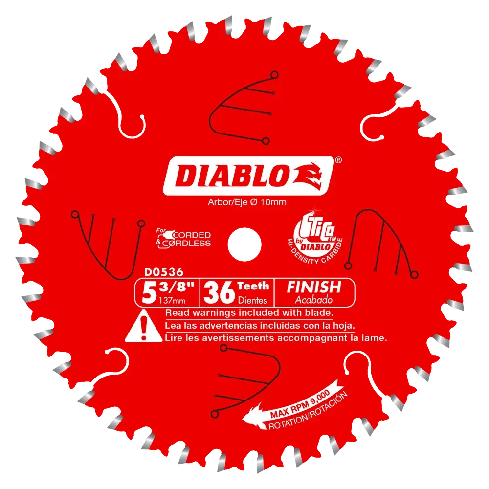 5-3/8 In. X 36 Tooth Framing Trim Saw Blade - 15 Per Order 1