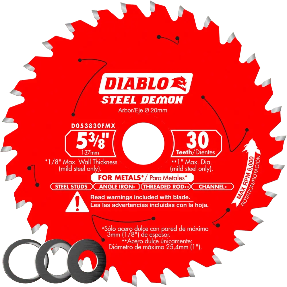5‑3/8 In. X 30 Tooth Carbide-Tipped Saw Blade For Metal - 10 Per Order 1