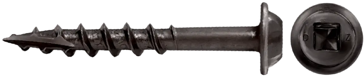 Lok Wood Screws- Square Round Washer Coarse Type 17 (Lubricized) 1