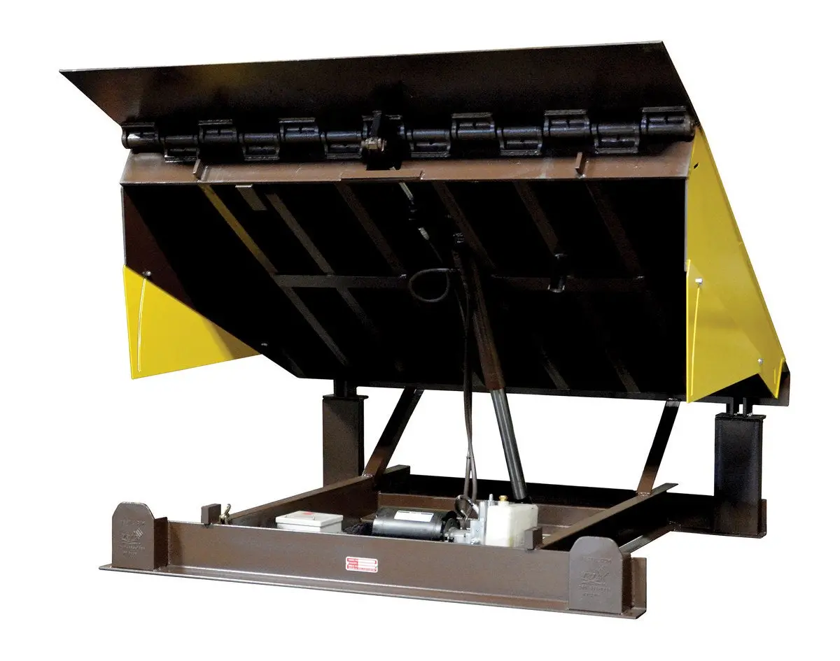 Electric Hydraulic Dock Leveler 72"W X 62"L X 23-1/2"D Pit Dimensions, 50000 Lb. Capacity Brown/Yellow 1