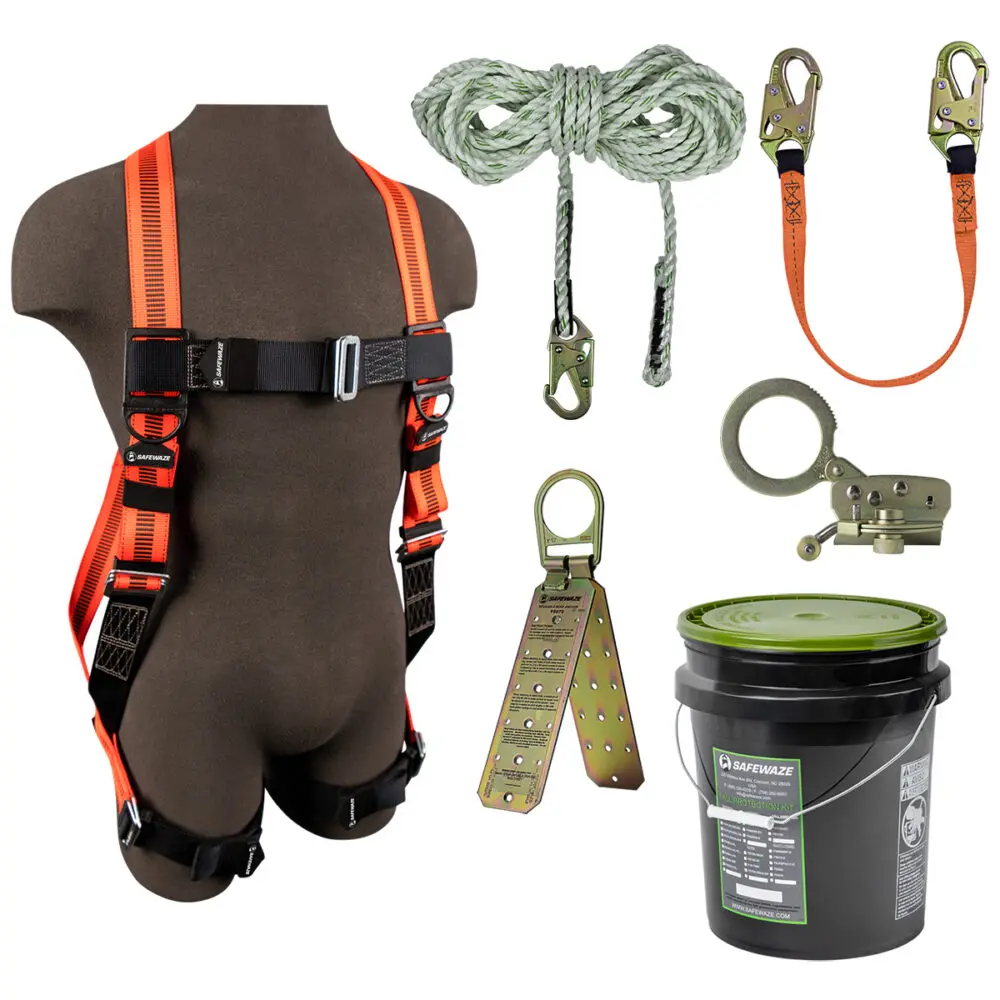 V-Line Bucket Roof Kit: Fs99280-E Harness, Fs700-50 Vll, Fs1120 Grab, Fs88860-3 Lanyard, Fs870 Anchor 1