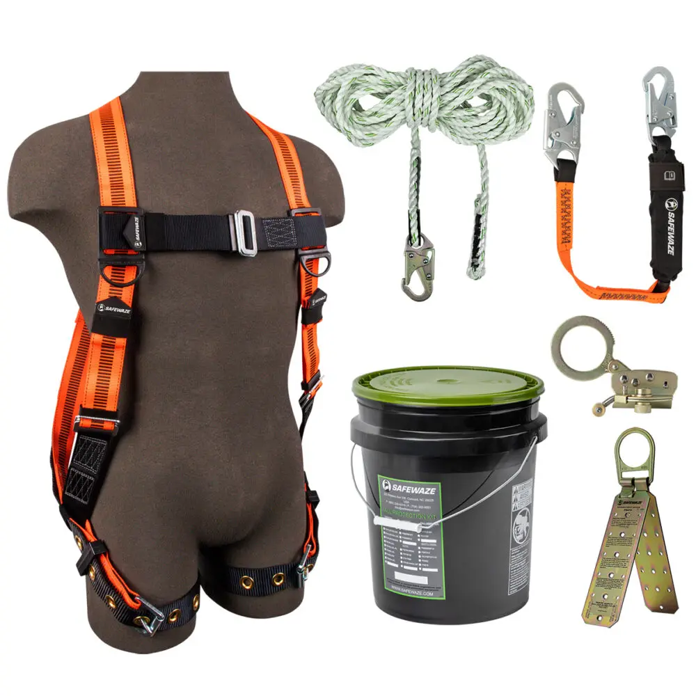 V-Line Bucket Roof Kit: Fs99185-E Harness, Fs700-50 Vll, Fs1120 Grab, Fs88560-E3 Lanyard, Fs870 Anchor 1
