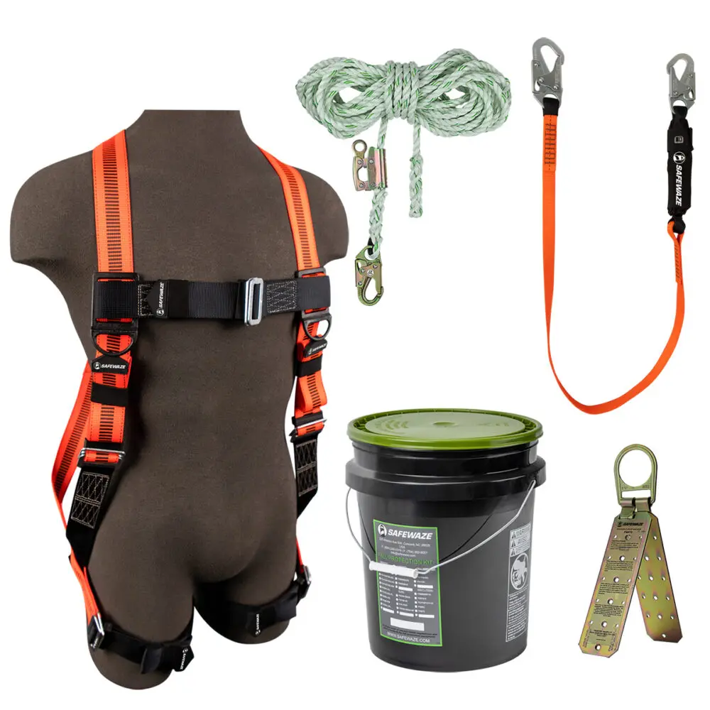 V-Line Bucket Roof Kit: Fs99280-E Harness, Fs700-50Ga Vll, Fs88560-E Lanyard, Fs870 Anchor 1