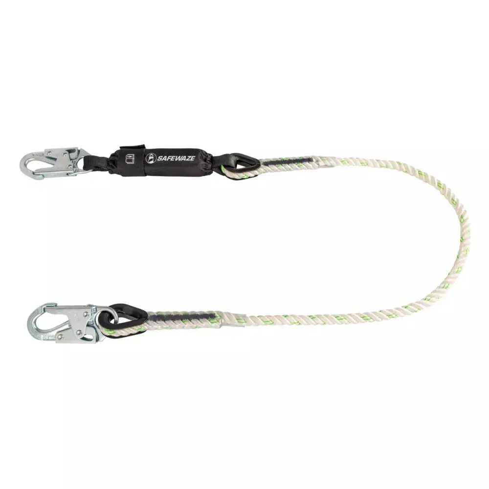 Pro 6′ Rope Energy Absorbing Lanyard: Snap Hook 1