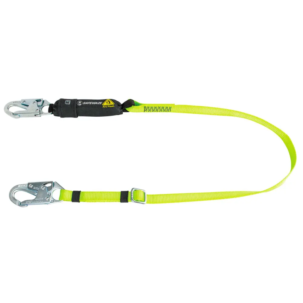Arc Flash 4′-6′ Adjustable Energy Absorbing Lanyard: Snap Hook 1