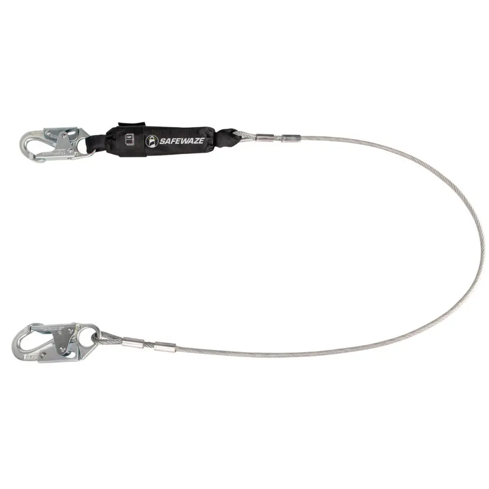 Pro 6′ Cable Energy Absorbing Lanyard: Snap Hook 1