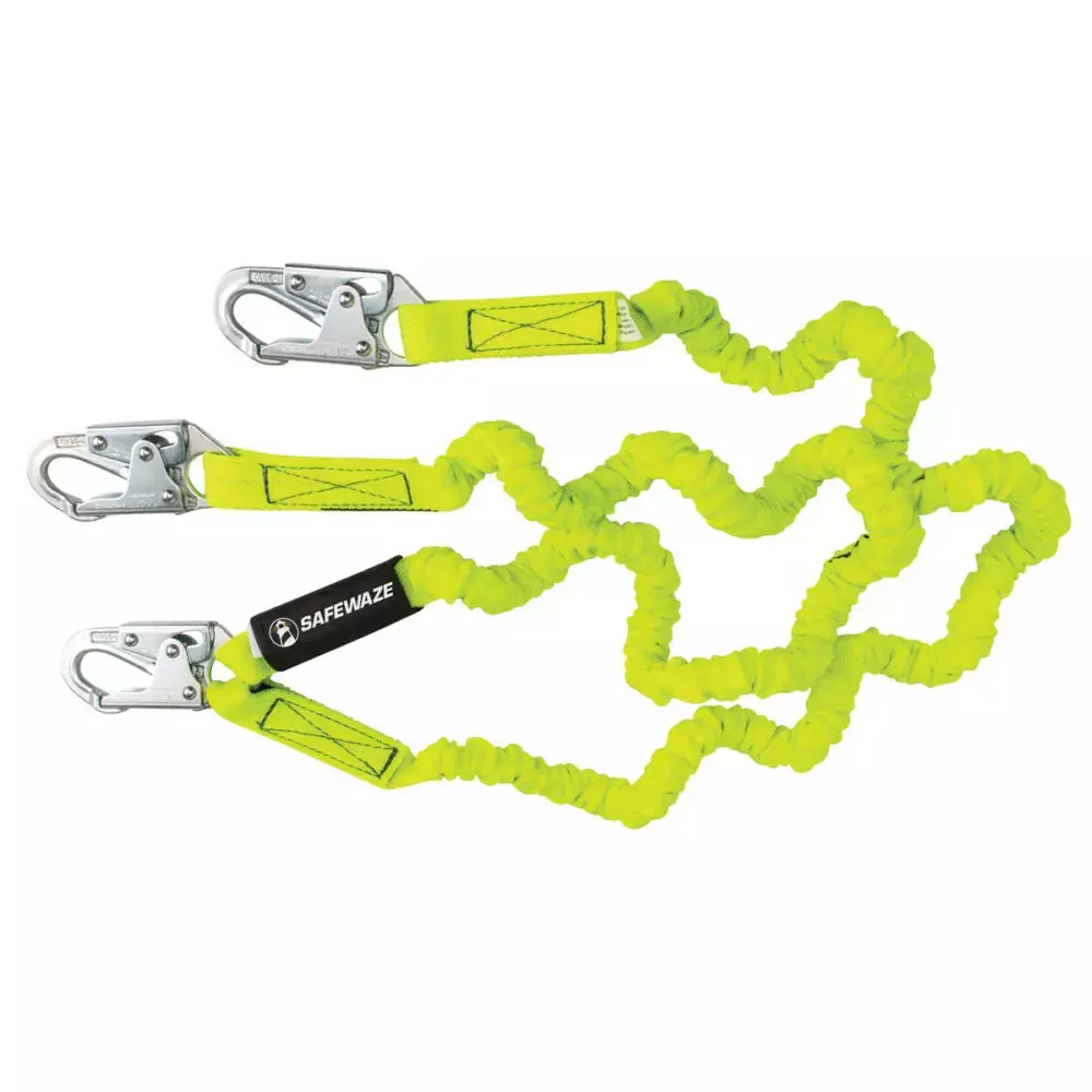 Pro 6′ Stretch Internal Energy Absorbing Lanyard: Dual Leg, Snap Hooks 1