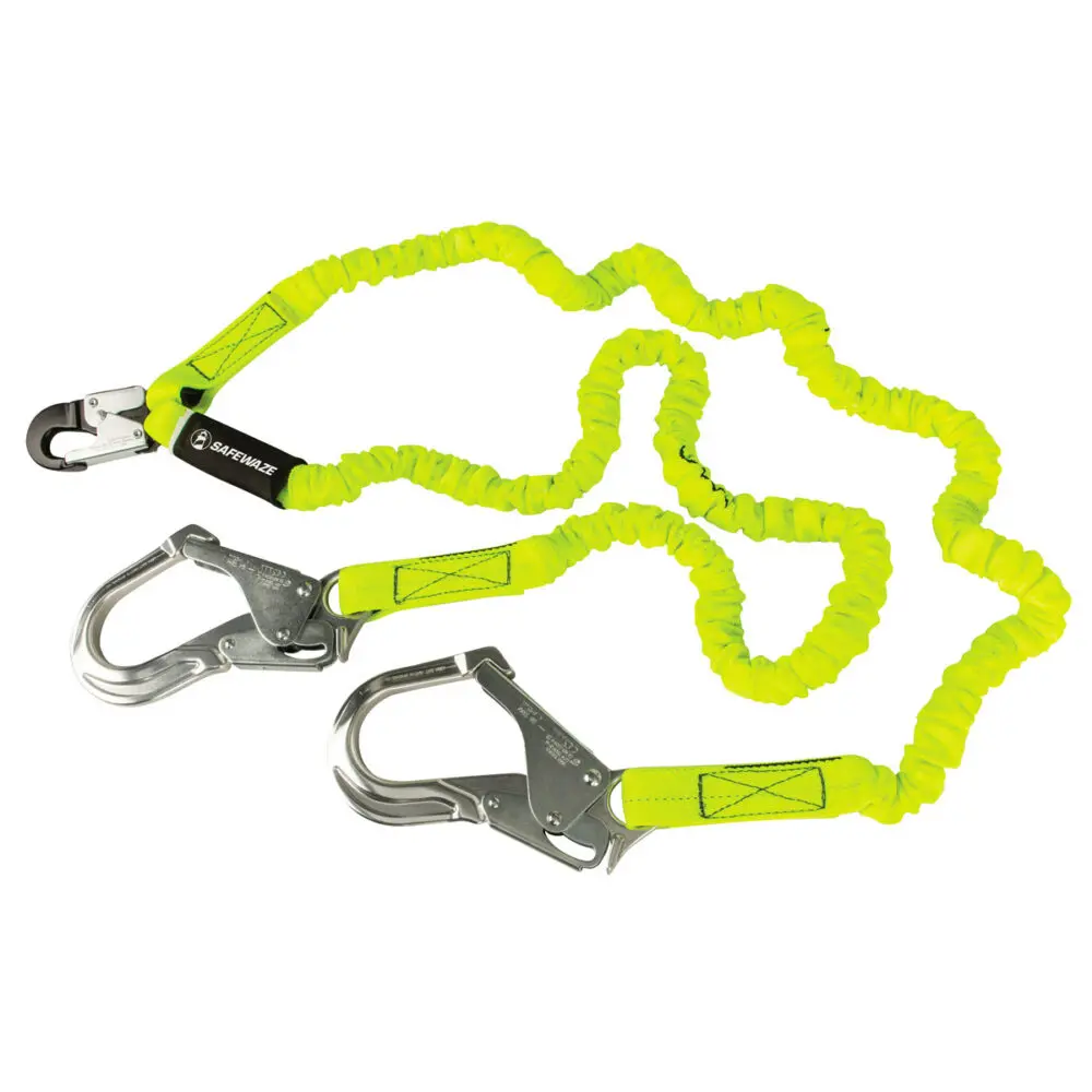 Pro 6′ Stretch Internal Energy Absorbing Lanyard: Dual Leg, Alu Rebar Hooks 1