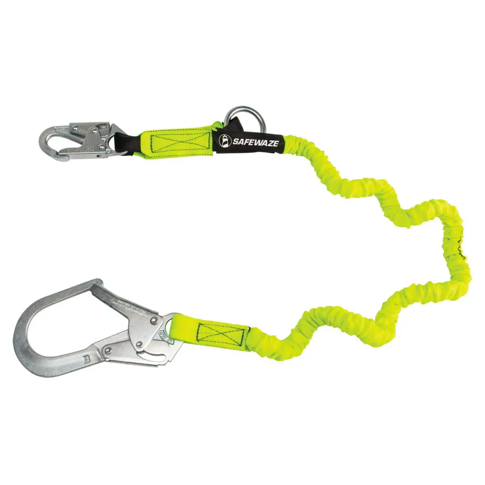 Pro 6′ Stretch Internal Energy Absorbing Lanyard: O-Ring, Rebar Hook 1