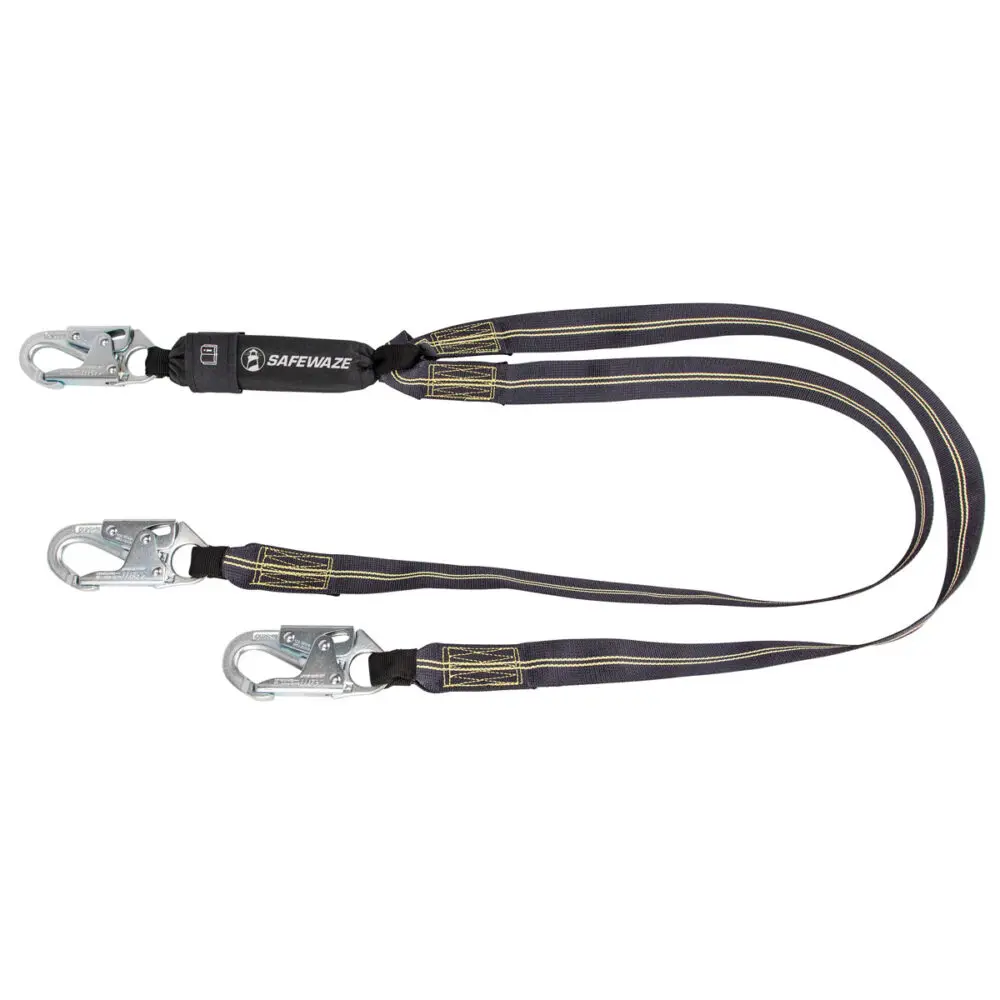 Welding 6′ Energy Absorbing Lanyard: Dual Leg, Snap Hooks 1