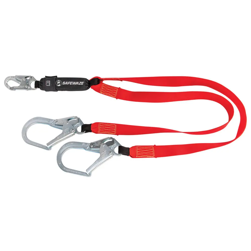 Welding 6′ Energy Absorbing Lanyard: Dual Leg, Rebar Hooks 1