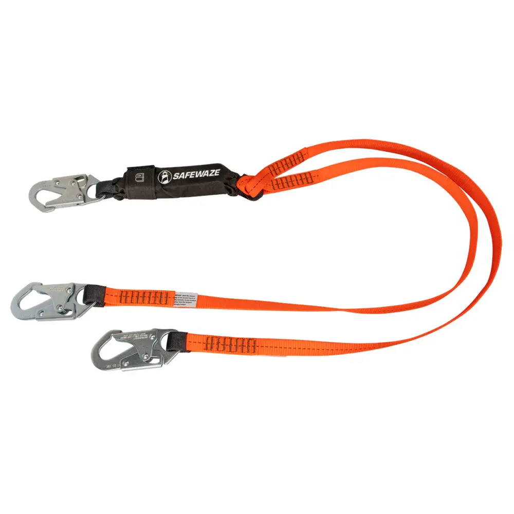 V-Line 6′ Energy Absorbing Lanyard: Dual Leg, Snap Hooks 1