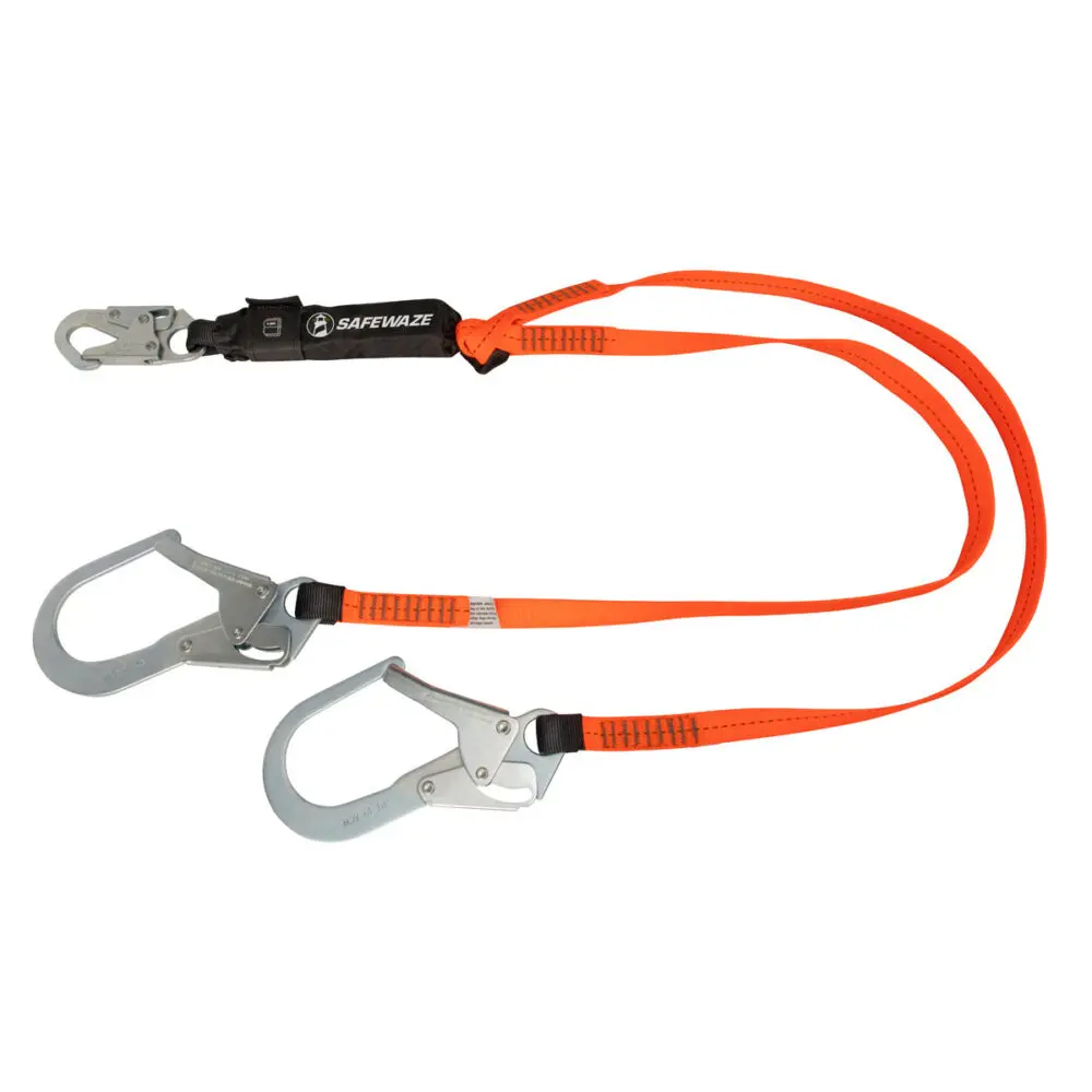 V-Line 6′ Energy Absorbing Lanyard: Dual Leg, Rebar Hooks 1