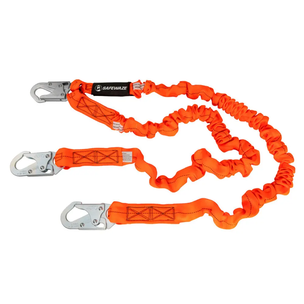 V-Line 6′ Stretch Internal Energy Absorbing Lanyard: Dual Leg, Snap Hooks 1