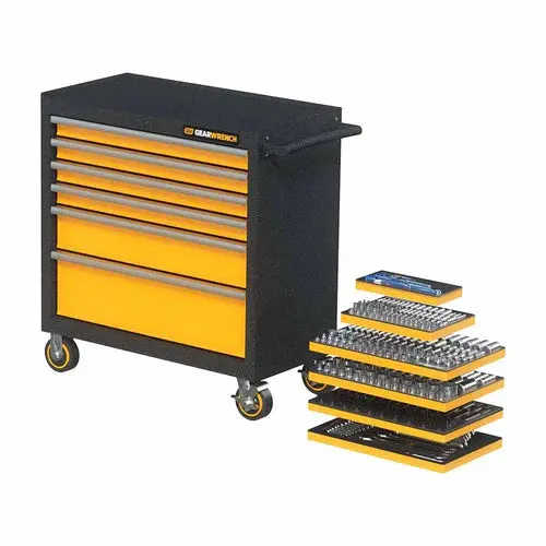 Gearwrench Megamod358 358 Piece Megamod Metric Mechanics Tool Set In Modular Foam Trays With Rolling Cabinet 1