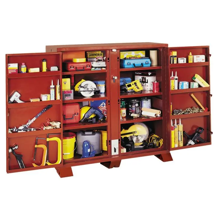 Heavy-Duty Jobsite Cabinet, 24" Deep Two Door Cabinet 1