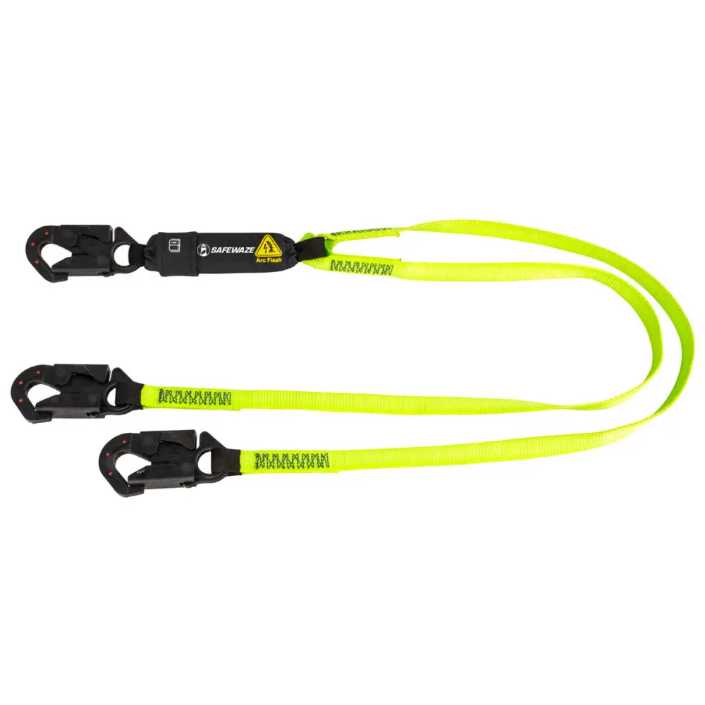 Arc Flash 6′ Energy Absorbing Lanyard: Dual Leg, Dielectric Snap Hooks 1