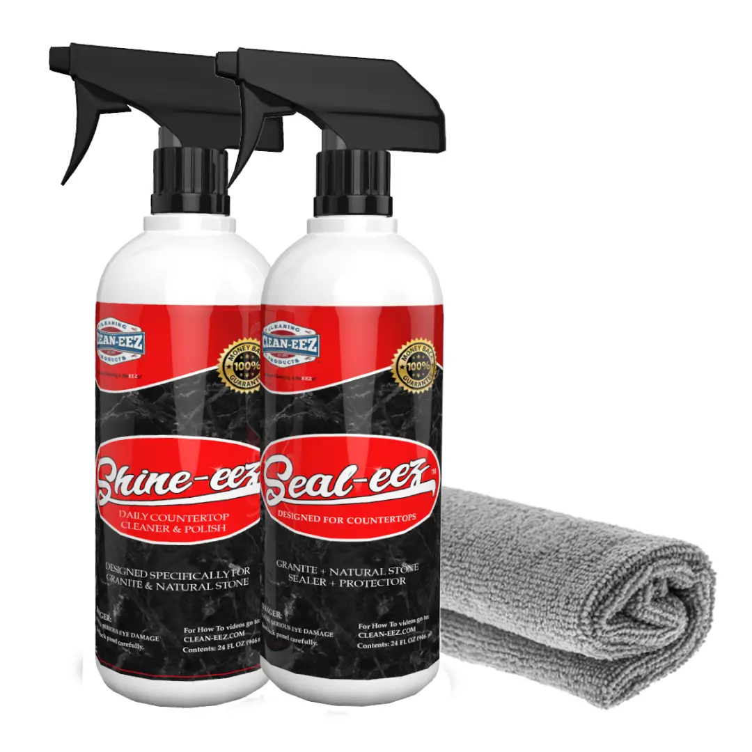 Granite Cleaner & Sealer Kit With Free Microfiber Cloth 24Oz 1